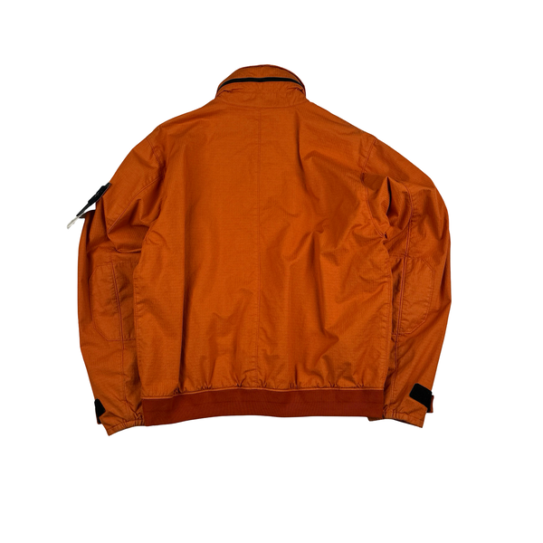 Stone Island 2019 Orange Reflective Weave Ripstop TC Jacket - Large