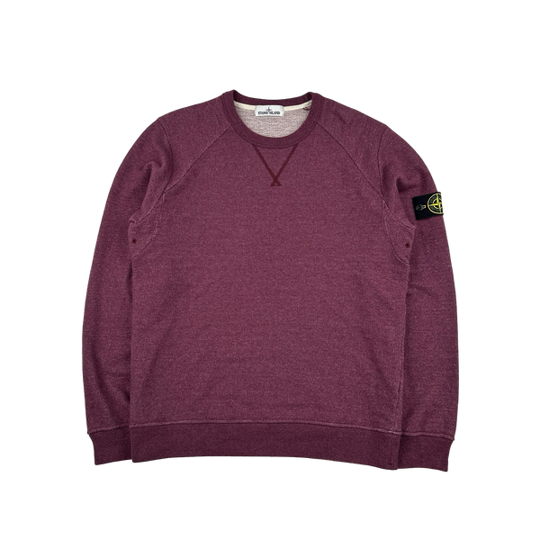 Stone Island 2014 Purple Wool Blend Crewneck Jumper - XL