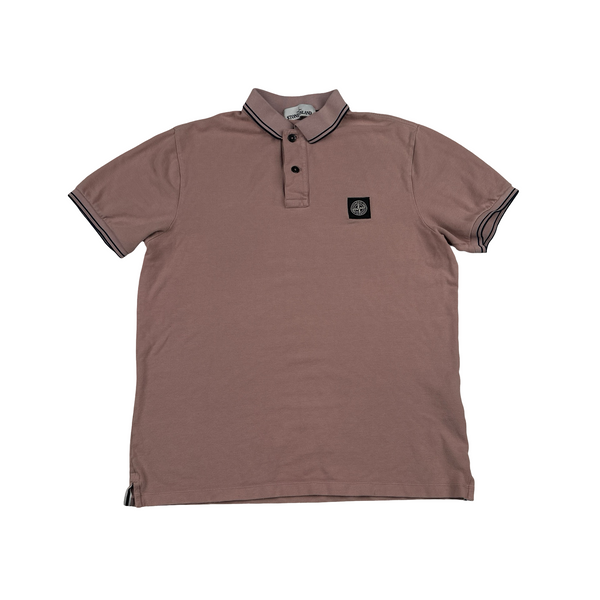 Stone Island 2016 Pink Short Sleeve Polo - Large