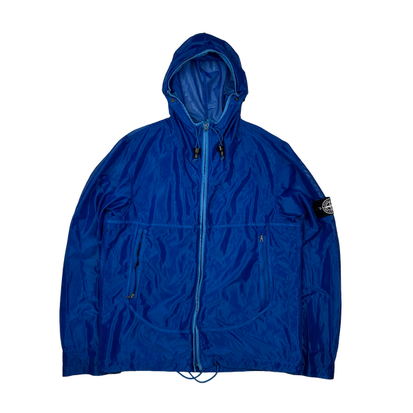 Stone Island 2006 Blue Mesh Opaque Cover Jacket - Large