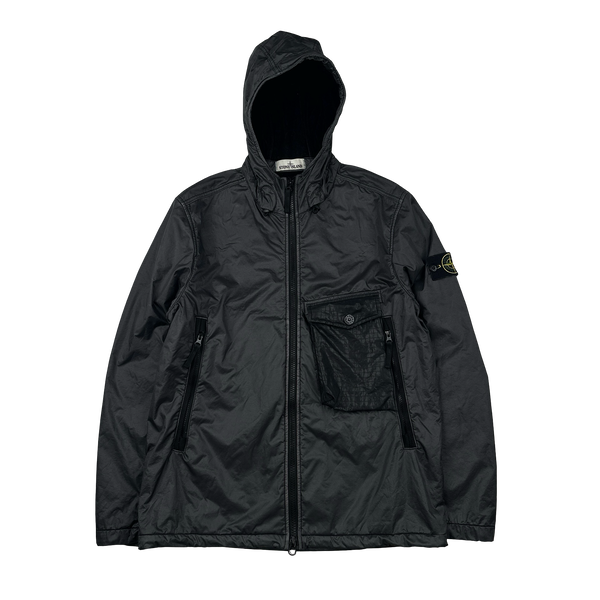 Stone Island 2020 Black Lamy Flock Jacket - Large