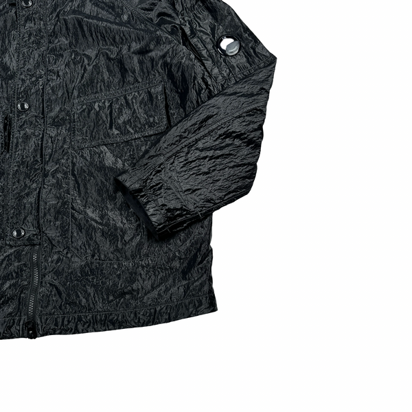 CP Company Black Garment Dyed Nylon Kan D Shell Jacket - Small