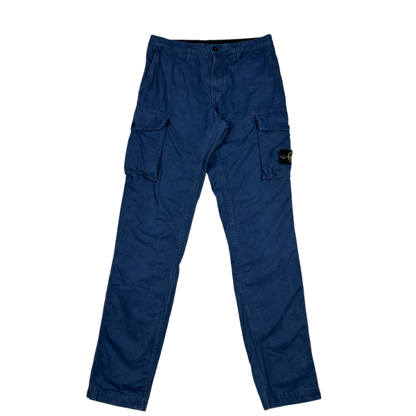 Stone Island 2019 Blue Slim Fit Cargo Trousers - 32"