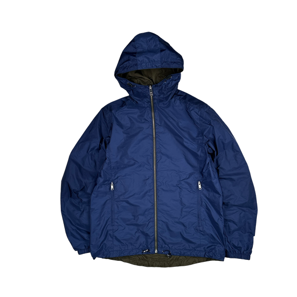 Prada Blue /Khaki Red Tab Reversible Nylon Windbreaker Jacket - XL