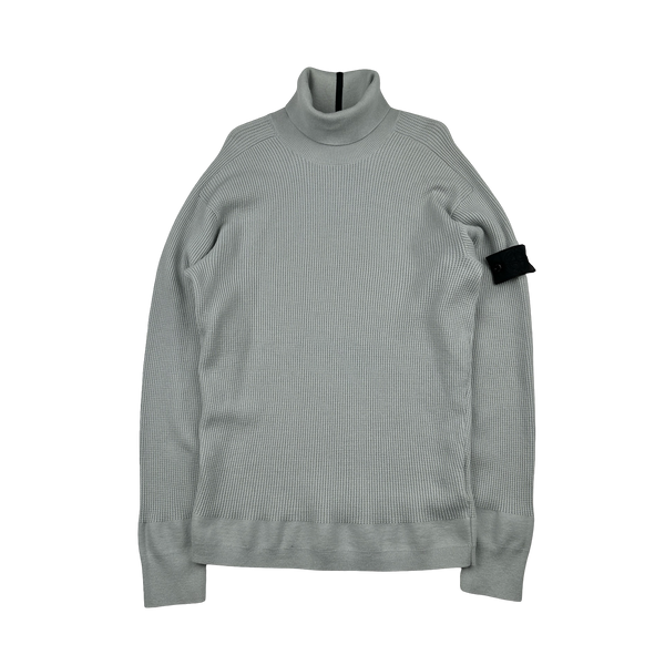 Stone Island 2021 Ice Blue Shadow Project Roll Neck Knit - Large