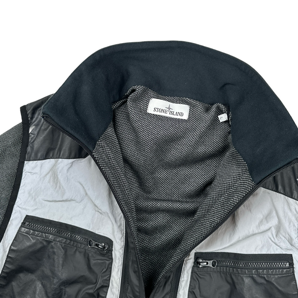 Stone Island Garment Dyed Plated Reflective With Mussola Gommata Jacket - Large