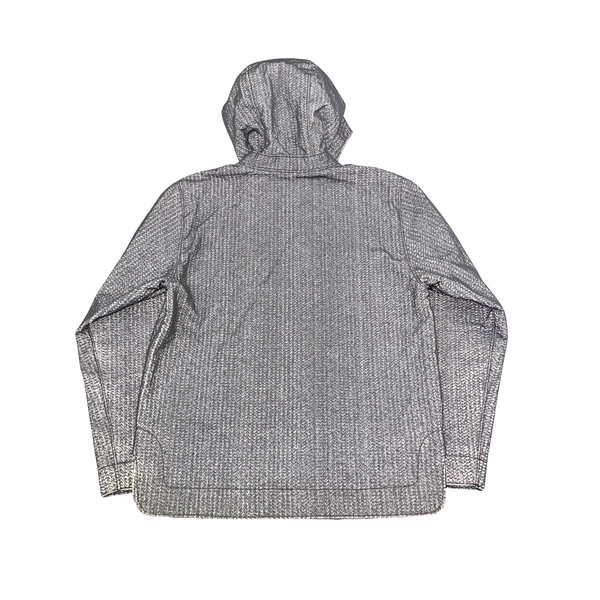 Stone Island 2022 Grey Needle Punched Reflective Balaclava Jacket - Small