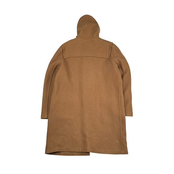 Barbour Tan Cashmere Blend Tartan Lined Duffle Coat - Large