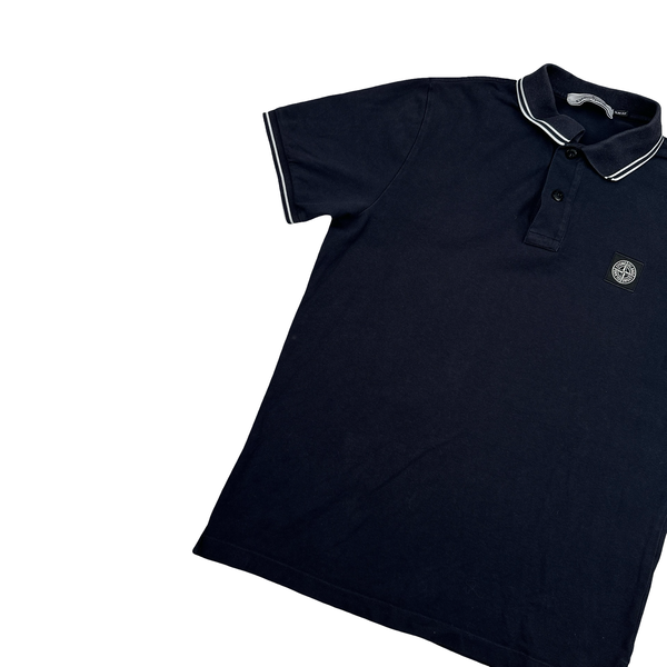 Stone Island 2021 Black Short Sleeve Polo Shirt - Large