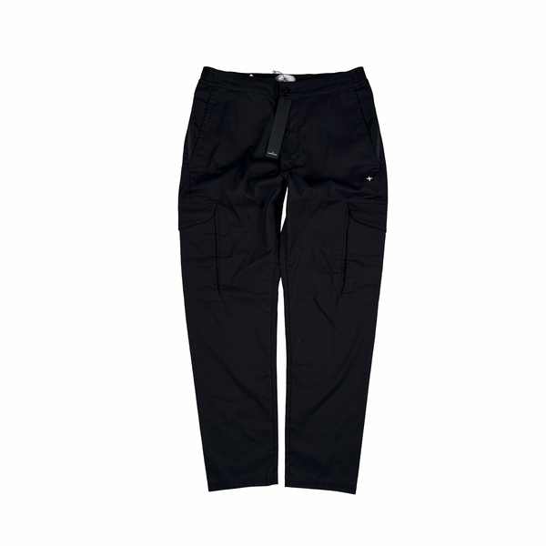 Stone Island 2023 Black Stellina Regular Tapered Cargos - 32"