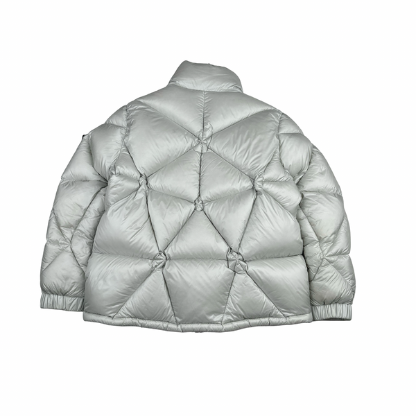 Moncler Genuis X Pharrell Williams Oak Giubbotto Silver Triangle stitched Down Filled Puffer Jacket - XL