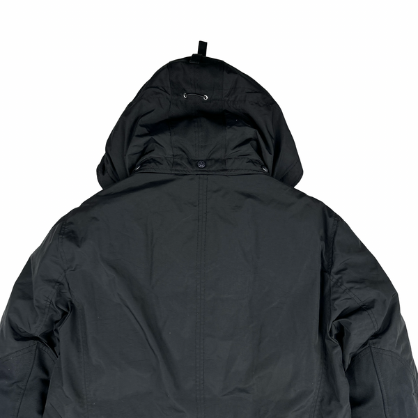 CP Company Down Filled Quilted Lined Black Goggle Puffer Jacket - Large