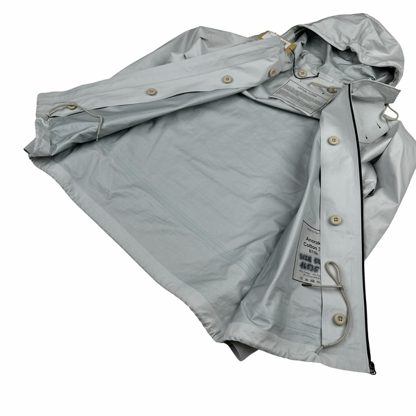 Ten C Lightweight Buttoned Neck Anorak Cotton Jacket - Large