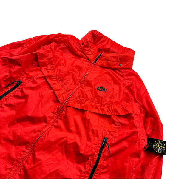 Stone Island x Nike Red Hyperlight Membrana Windrunner Jacket - XXL