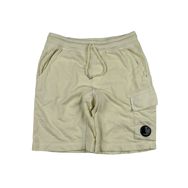 CP Company Yellow Cotton Lens Viewer Shorts - Small