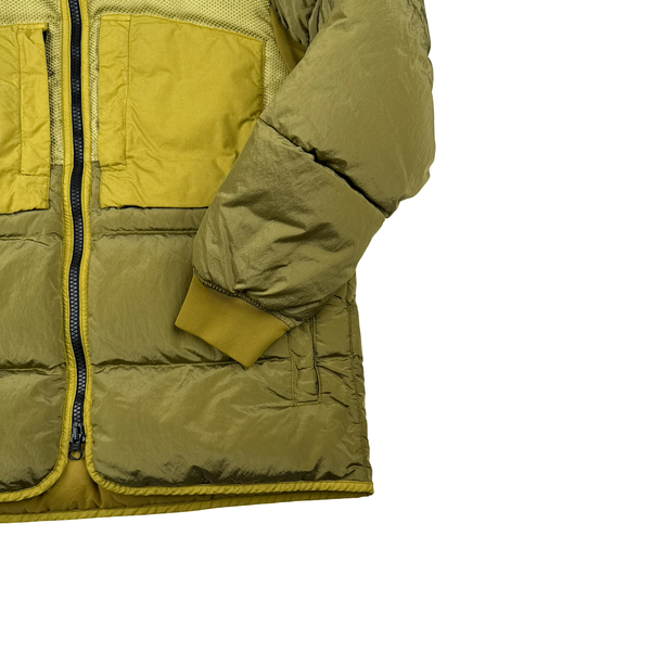 Stone Island 2021 Yellow Panama 6/3 HT Nylon Mix Fabrics Down- TC Puffer - Medium
