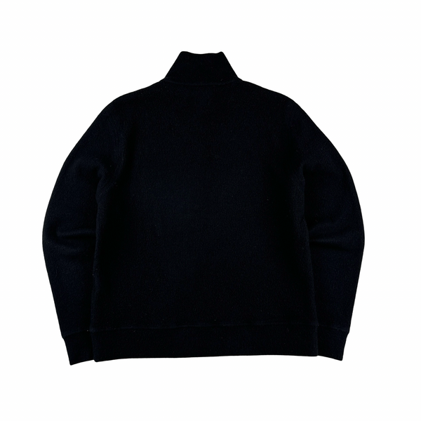 CP Company Black Spellout Wool Pullover Jumper - Large