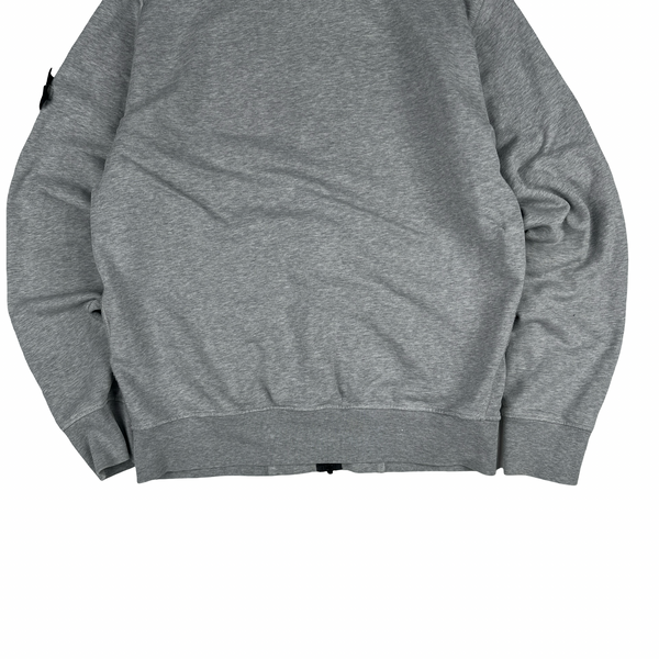 Stone Island Light Grey 2022 Zipped Hoodie - Medium
