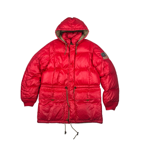 Ralph Lauren Red Down Filled Arctic Jacket - Small