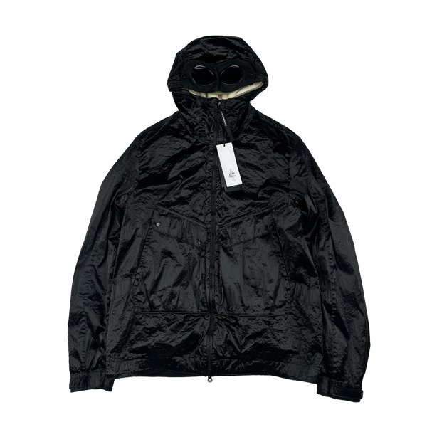 CP Company Black Kan D Sherling Lined Goggle Jacket - Large
