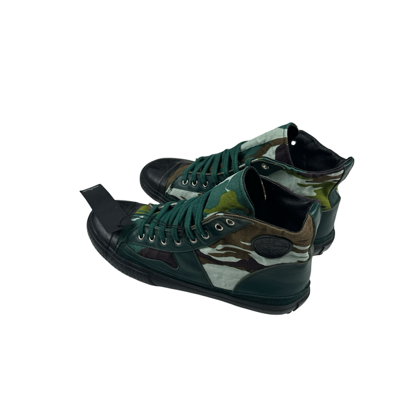 Stone Island Flowing Camo Converse Style Trainers - UK 8