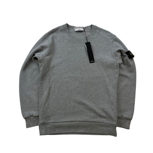 Stone Island 2021 Light Grey Crewneck Sweatshirt - Large