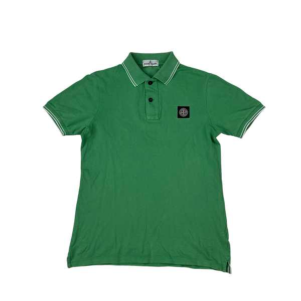 Stone Island Green Cotton Polo Shirt - XS