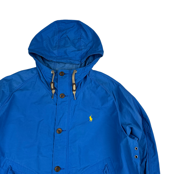 Ralph Lauren Blue Nylon Buttoned Jacket - XL