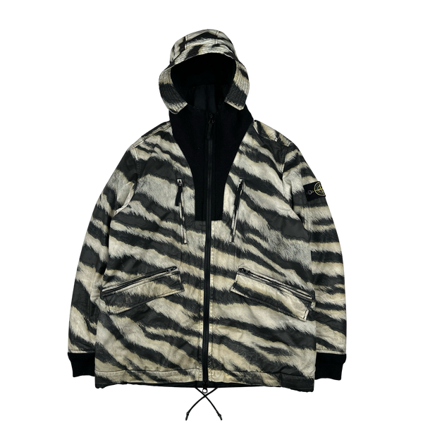 Stone Island 2018 White Tiger Camo 50 Fili Primaloft Jacket  - Large