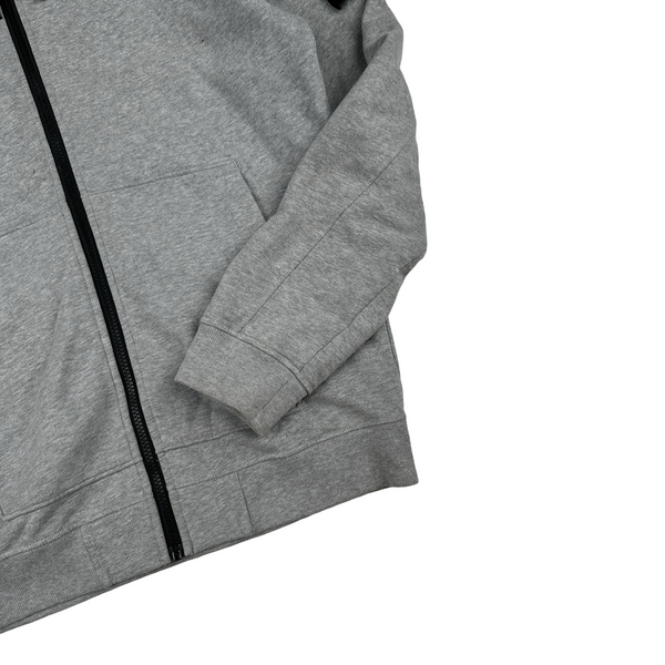 Stone Island 2023 Grey Zipped Hooded Jumper - Medium