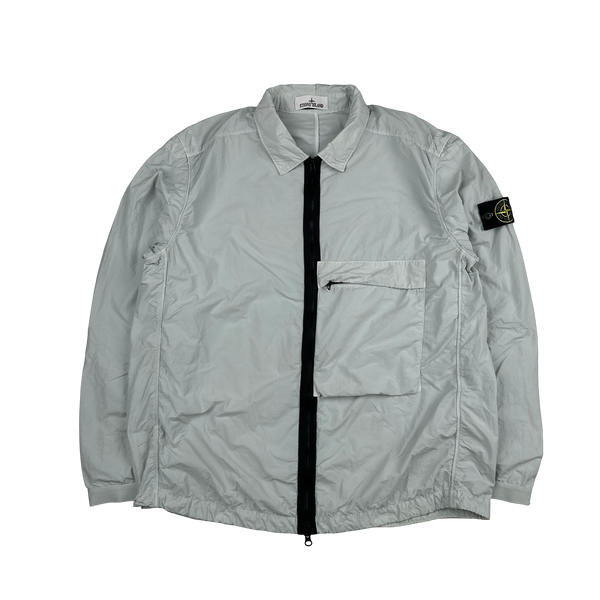 Stone Island 2022 Icy Blue Naslan Light Zipped Overshirt - XXL