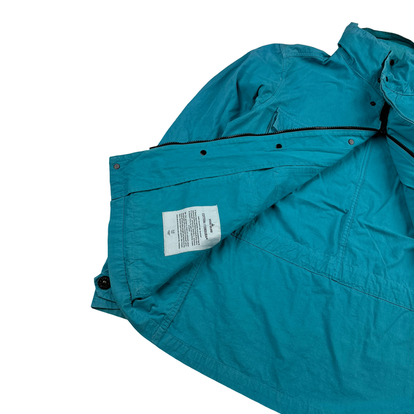 Stone Island 2020 Blue Cotton Cordura Centre Badge Field Jacket - Medium