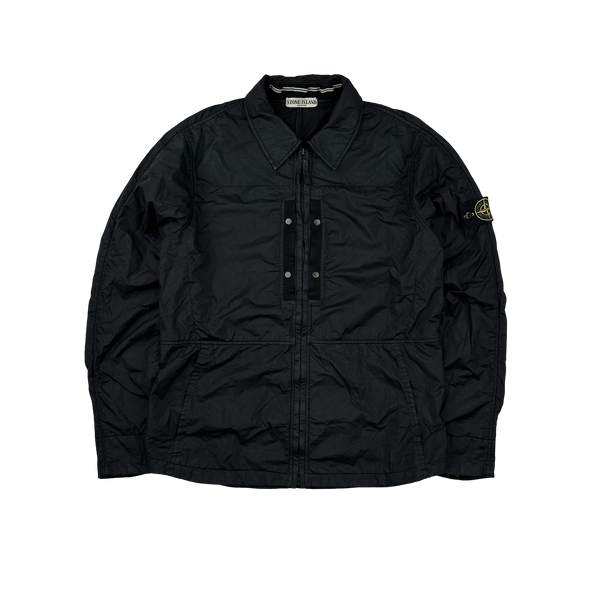 Stone Island Black 2009 Nylon Cotton Lined Overshirt - Medium