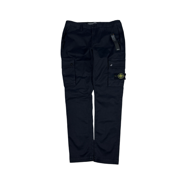 Stone Island Navy 2022 Skinny Fit Cargos Trousers - 34"