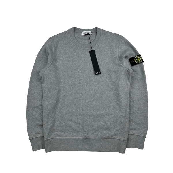 Stone Island 2021 Light Grey Crewneck Sweatshirt - Small