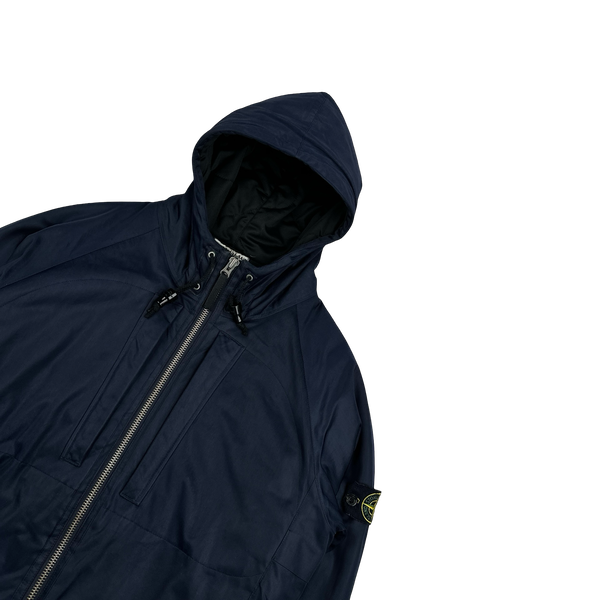 Stone Island 2009 Navy Thick Nylon Membrana Jacket - XL