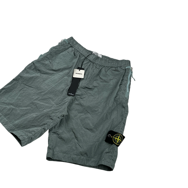 Stone Island 2023 Blue Nylon Metal Econyl Shorts - Small