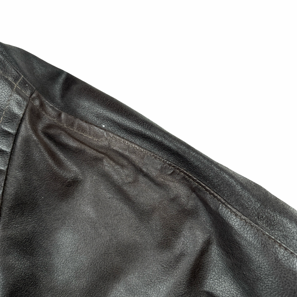Boneville Vintage 80's Heavyweight Brown Leather Jacket - Large