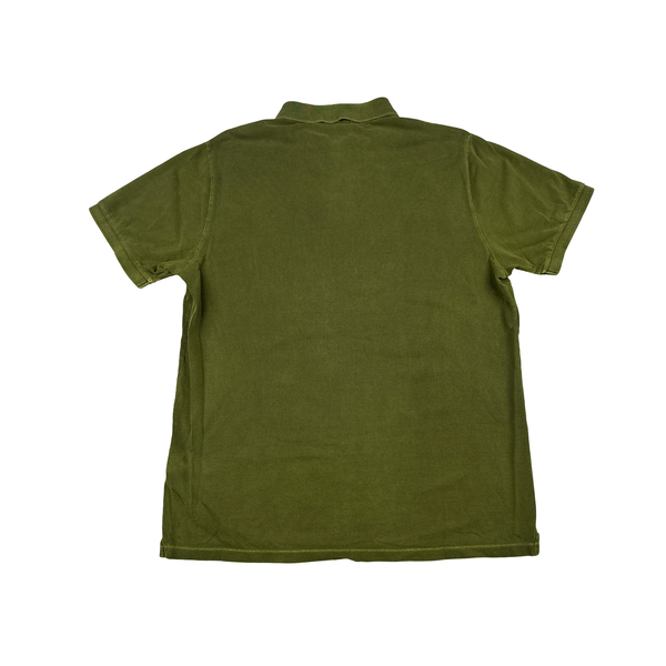 Stone Island Garment Dyed Green Polo Shirt - 3XL