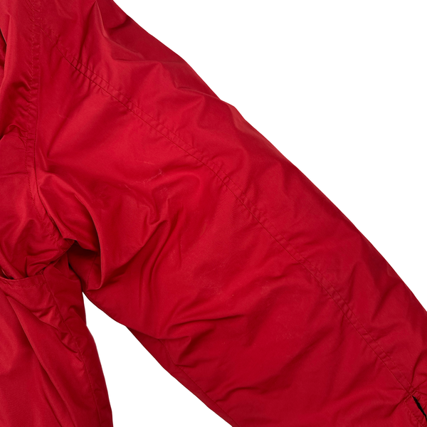 Ralph Lauren Red Cotton Lined Padded High Neck Jacket - XXL