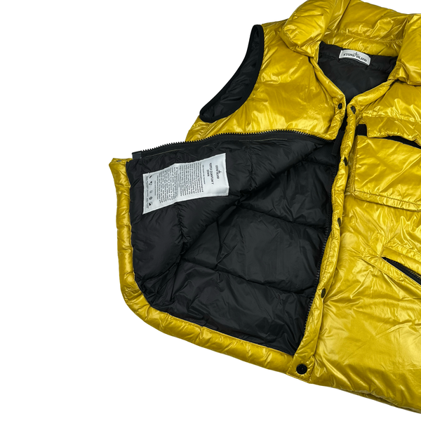 Stone Island 2018 Yellow Pertex Quantum Down Filled Gilet Jacket - Large