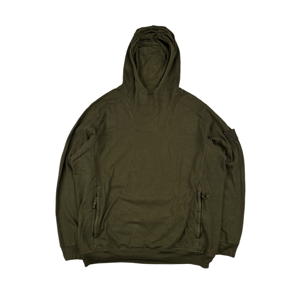 Stone Island 2023 Khaki Ghost Piece Cotton Hoodie - 3XL