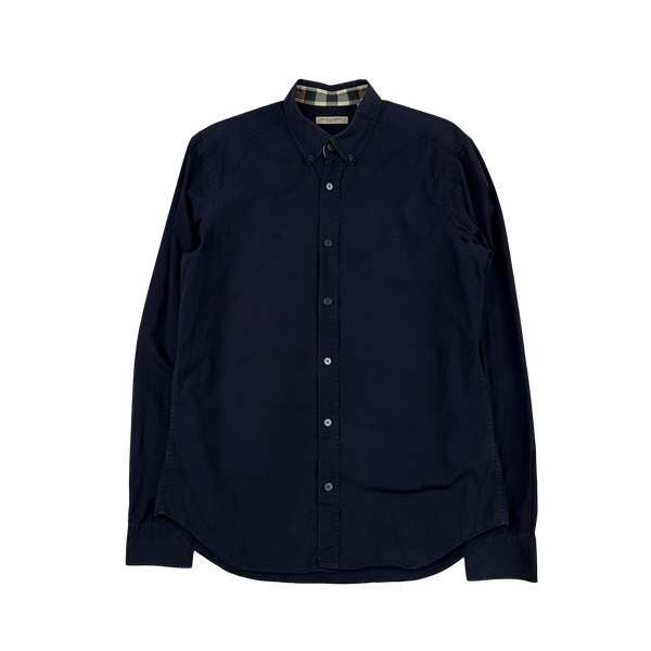 Burberry Navy Button Up Shirt - Medium