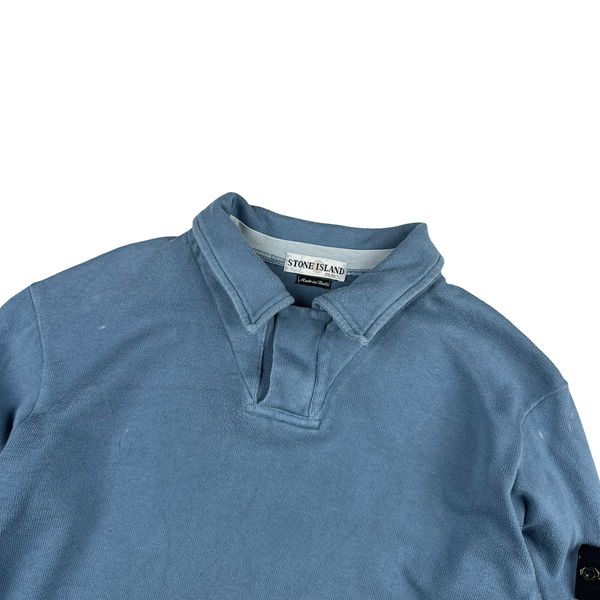 Stone Island 2001 Vintage Quarter Zipped Buttoned Pullover - Small