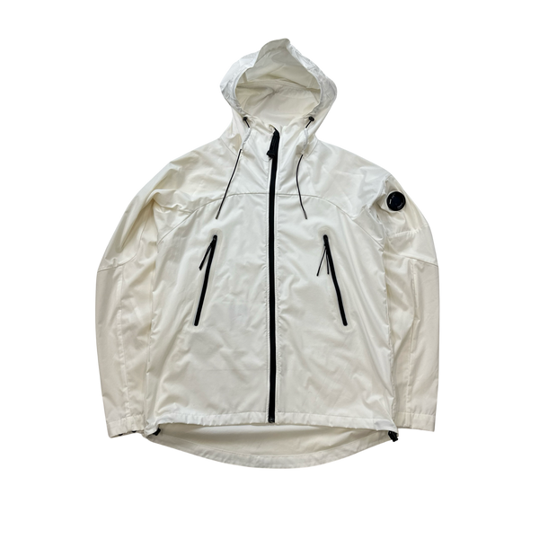 CP Company White Hooded Pro Tek Jacket - XL