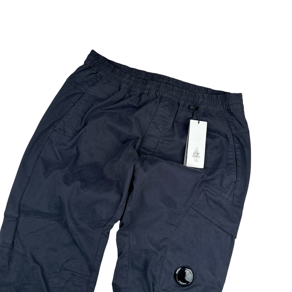 CP Company Navy Stretch Satin Cargo Trousers - XL