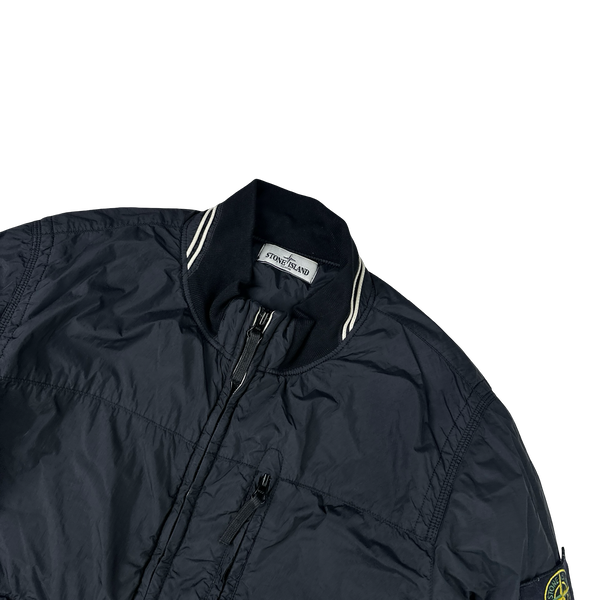 Stone Island 2012 Navy 30th Anni Garment Dyed Nylon Tela Quilted Jacket - Large