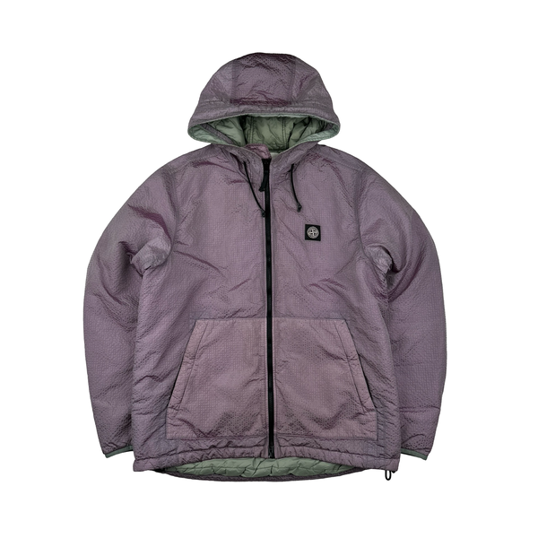 Stone Island Purple Green Lined Poly Colour Frame Weft Primaloft TC Jacket - XL