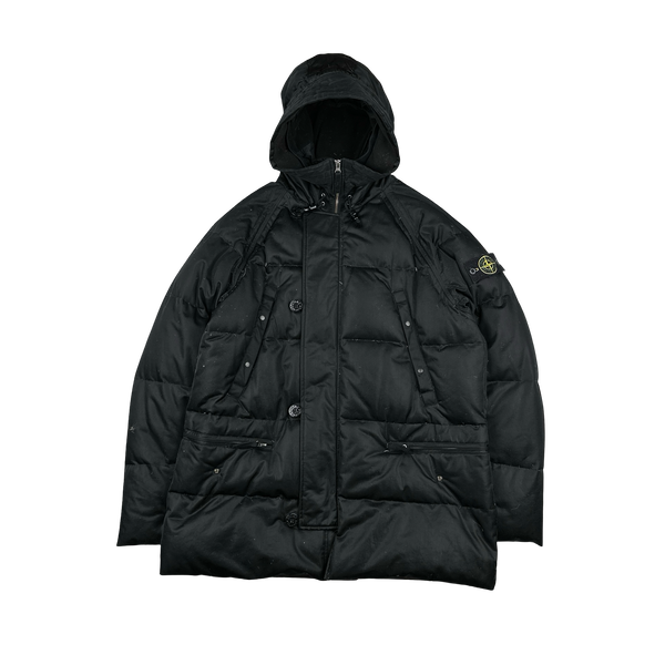 Stone Island 2014 Black Weatherproof Down Parka Jacket -XXL