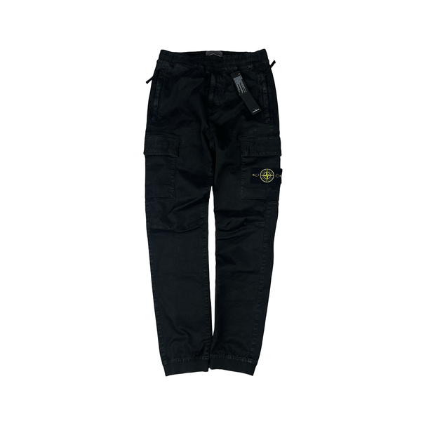 Stone Island 2022 Black RE T Cargo Trousers - 28"